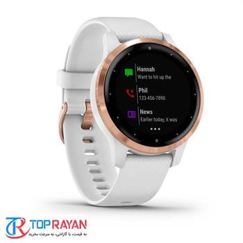 ساعت ورزشی گارمین مدل VivoActive ۴S Rose Gold Stainless Steel Bezel with White Case - 2
