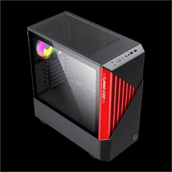 کیس گیمینگ گیم مکس GAMEMAX Contac COC BR رنگ مشکی قرمز - 3