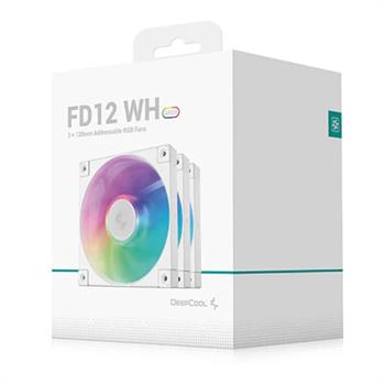 فن خنک کننده کیس کامپیوتر گیمینگ دیپ کول مدل FD12 ARGB WH-3 IN 1 - 6