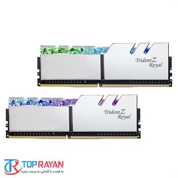 رم کامپیوتر RAM جی اسکیل دو کاناله مدل Trident Z Royal RS DDR4 4000MHz CL18 Dual ظرفیت 32 گیگابایت - 3