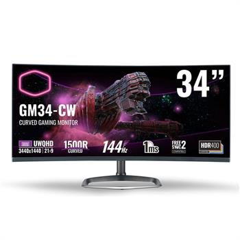 مانیتور گیمینگ 34 اینچ کولر مستر مدل GM34-CW (144هرتز)