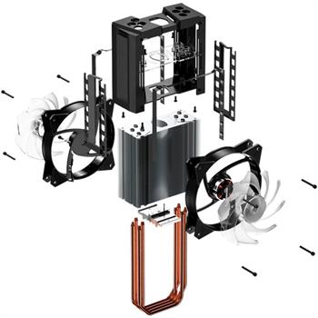 فن خنک کننده پردازنده کولر مستر مدل MASTERAIR MA410M - 5