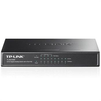 سوییچ 8 پورت گیگابیتی تی پی-لینک به همراه 4 پورت POE مدل TL-SG1008P - 4