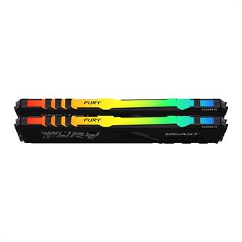 رم دوکاناله کینگستون HyperX FURY Beast RGB DDR4 16GB 3200MHz - 2