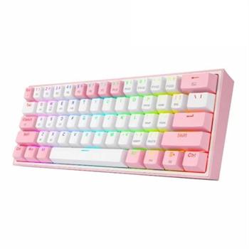 کیبورد مکانیکال گیمینگ ردراگون K616 FIZZ Pro WHITE/PINK RGB - 2