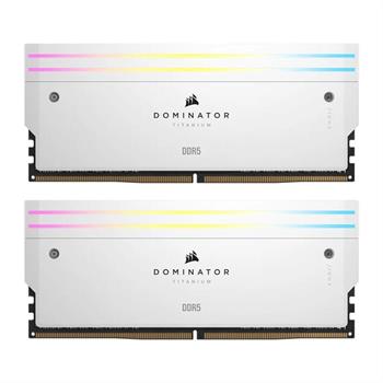 رم کورسیر سفید مدل Dominator Titanium 32GB Dual 6600MHz CL32
