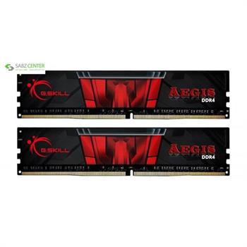 رم دسکتاپ DDR4 دو کاناله 2400 مگاهرتز CL17 جی اسکیل مدل Aegis ظرفیت 8 گیگابایت - 2