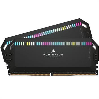 رم کامپیوتر DDR5 دو کاناله 6000 مگاهرتز CL30 کورسیر مدل Dominator Platinum RGB ظرفیت 64 گیگابایت