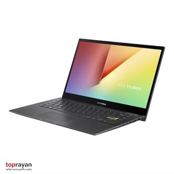 لپ تاپ  ایسوس 14 اینچی مدل Vivobook Flip 14 TP470EZ  پردازنده Core i5 1135G7 رم 8GB حافظه 512GB SSD گرافیک (IRIS X) صفحه نمایش لمسی FHD - 2