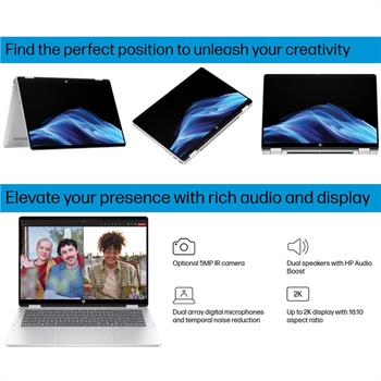 لپ تاپ 14 اینچی اچ پی Omnibook 5 Flip 14 FP0013dx-B پردازنده Core 5 120U رم 8GB حافظه SSD 1TB گرافیک Intel  - 8