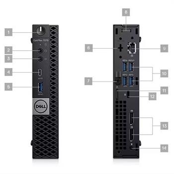 تین کلاینت استوک دل Dell Optiplex 7070 Tiny پردازنده Core i3 نسل 8 رم 8GB حافظه 240GB-ssd گرافیک Intel - 2