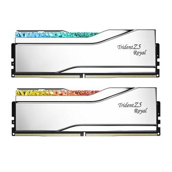 رم کامپیوتر DDR5 دو کاناله 7200 مگاهرتز CL34 جی اسکیل Trident Z5 Royal Silver RGB ظرفیت 32 گیگابایت