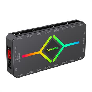 کنترل نورپردازی و سرعت فن گیم مکس V4.0 ARGB HUB PWM BK - 3