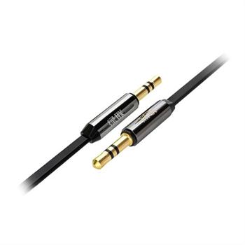 کابل انتقال صدا 1متری 3.5mm male به 3.5mm male right angle flat cable gold-plated  یوگرین مدل AV119  - 2