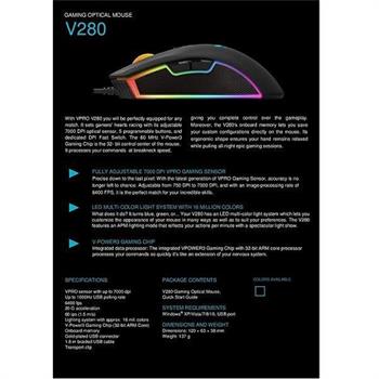 ماوس با سیم گیمینگ راپو مدل V280  - 9