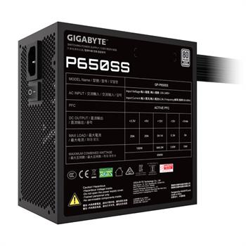 پاور 650 وات غیر ماژولار گیگابایت مدل P650SS Black - 5