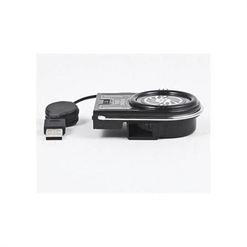 Bluelans Mini Vacuum LED USB Cooler Air Extracting Cooling Pad Fan for Notebook Laptop - 3