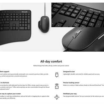 کیبورد و ماوس بی‌سیم مایکروسافت Ergonomic مدل RJU-00020 - 3