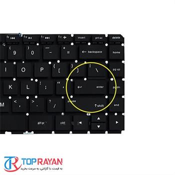 کیبورد لپ تاپ اچ پی Compaq 14-AC مشکی اینترکوچک بدون فریم - 3