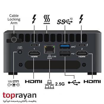 مینی پی سی اینتل مدل NUC11TNHi3 پردازنده Core i3-1115G4 رم 8GB حافظه 240GB گرافیک Intel - 3