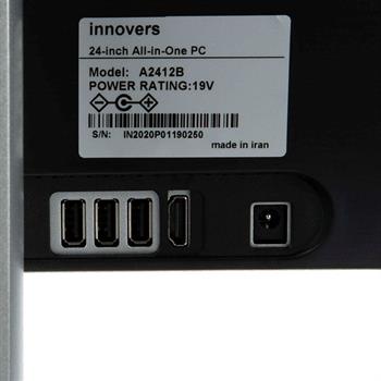 کامپیوتر آماده 24 اینچی اینوورس مدل A2412 پردازنده Core i3 8100 رم 4GB حافظه 500GB گرافیک intel - 8