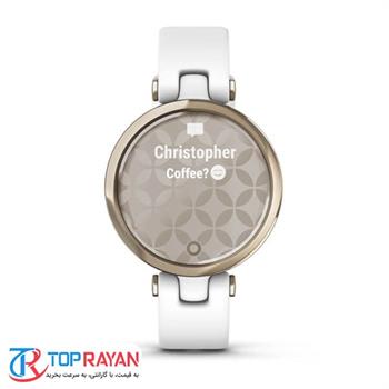 ساعت هوشمند گارمین مدل Lily Cream Gold Bezel with White Case با بند سیلیکونی - 3