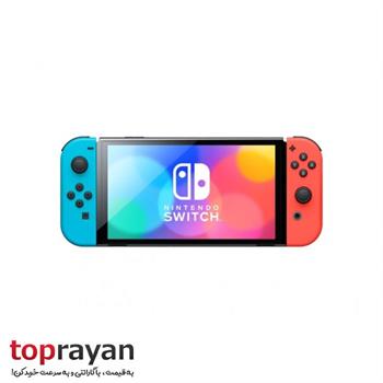 کنسول بازی نینتندو مدل Switch OLED with Neon Blue and Neon Red Joy-Con - 5