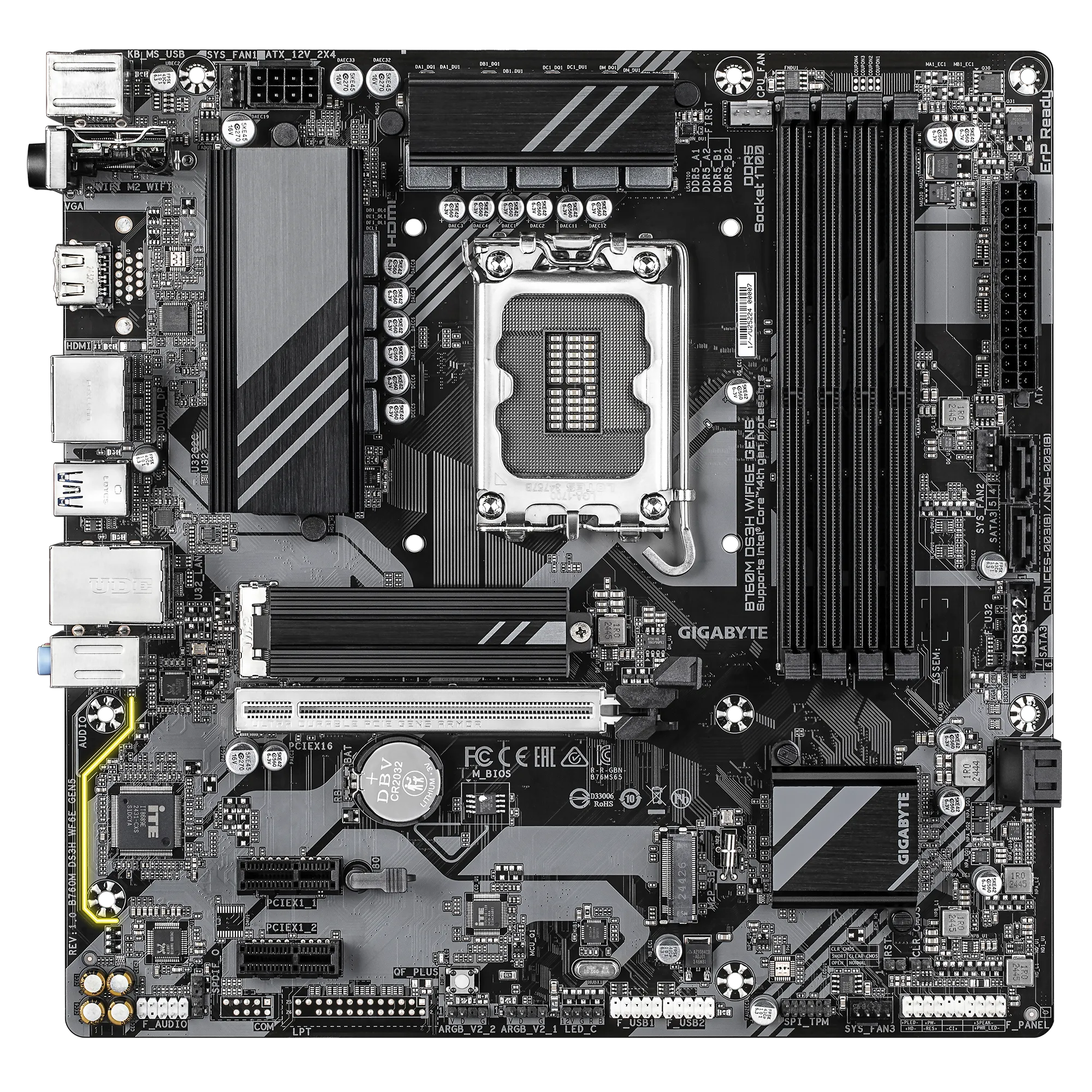 مادربرد گیگابایت Motherboard GigaByte B760M DS3H WIFI6 DDR5 - 2