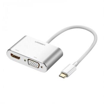 کابل تبدیل USB-C به HDMI+VGA Converter Aluminum case مدل CM162