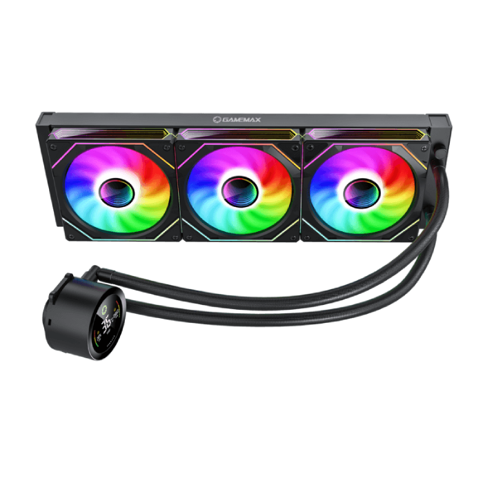 GameMax IceBurg 360 Digital Black Liquid CPU Cooler - 3