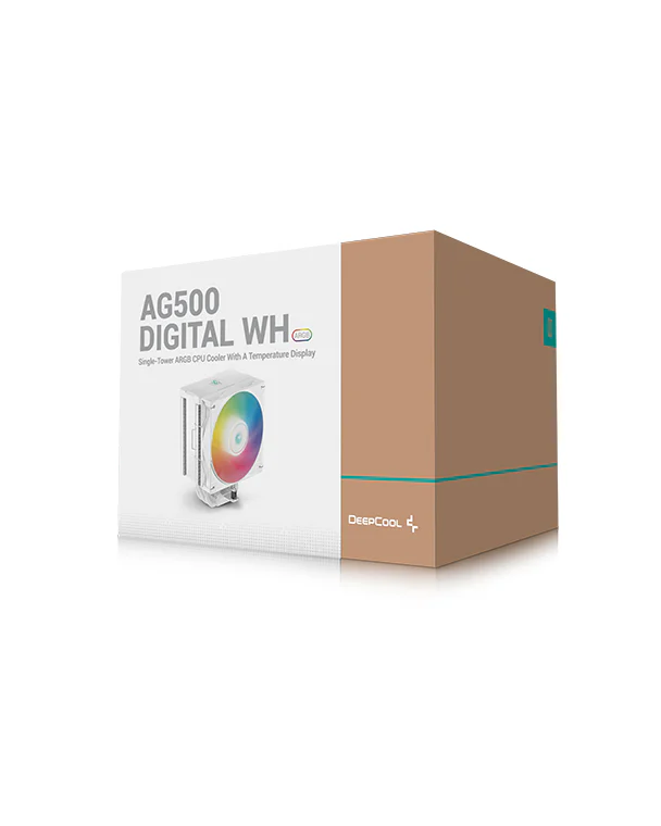 Deep Cool DeepCool AG500 DIGITAL WH ARGB CPU Cooler - 5