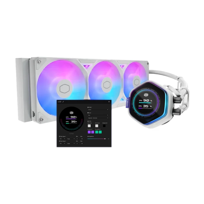 Cooler Master MASTERLIQUID 360mm ATMOS II White Liquid Cooler - 7
