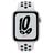 Apple Watch Series SE 2021 GPS 44mm Silver Aluminum Case with Pure Platinum/Black Nike Sport Band - 3