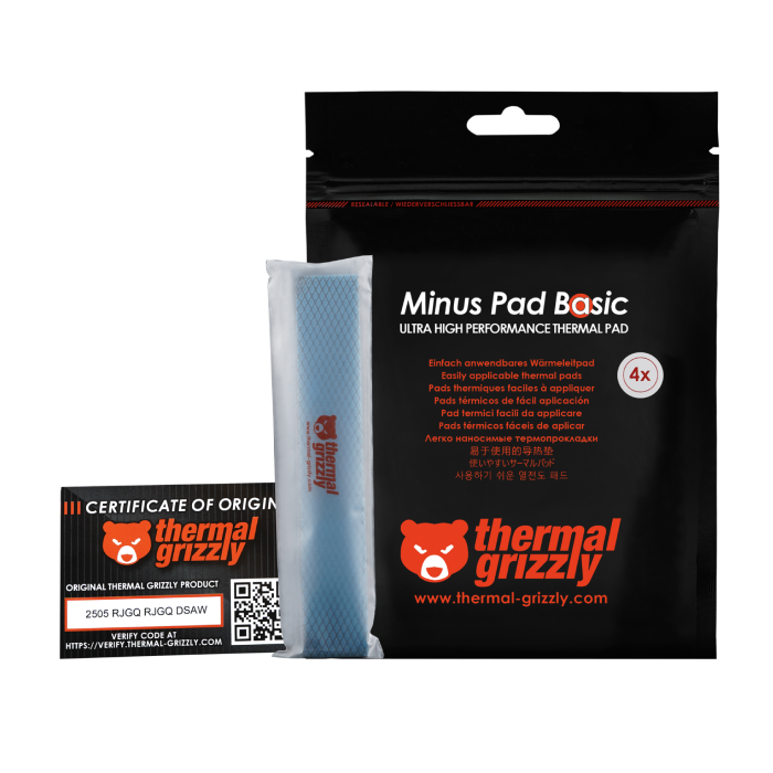 Grizzly Minus Pad Basic 120x20x0.5 mm 4 pcs Thermal Pad - 7