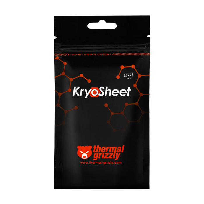 Grizzly KryoSheet 0.2 × 25 × 25 mm Thermal Pad - 4