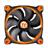 Thermaltake Riing 12 LED Orange 120mm Case Fan - 3