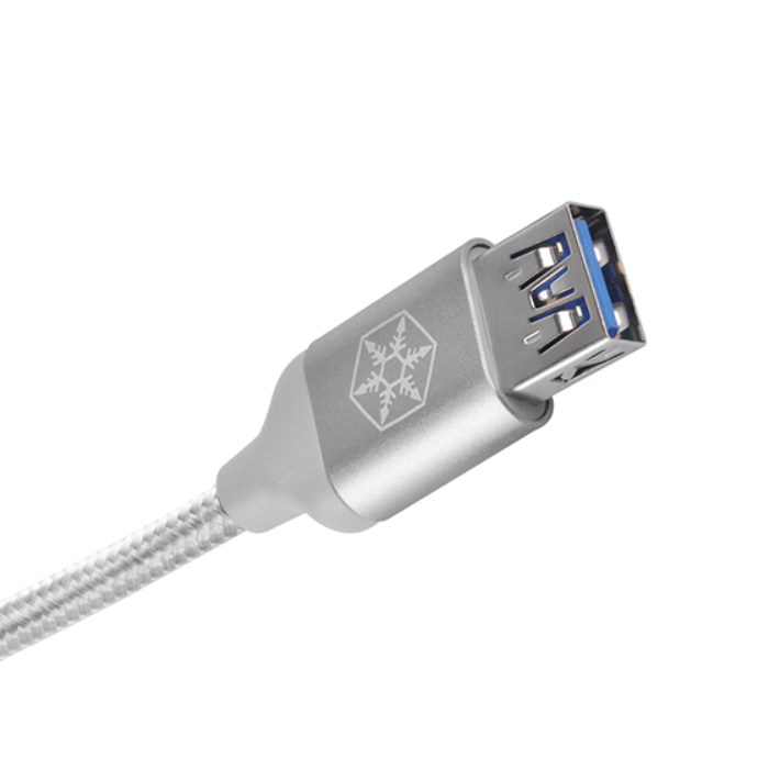 SilverStone CPU05 - USB 3.1 Type-C male to USB Type-A female 0.5m Cable - 3