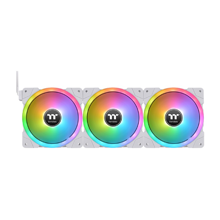ThermalTake SWAFAN EX12 RGB PC Cooling Fan White TT Premium Edition (3-Fan Pack) - 7
