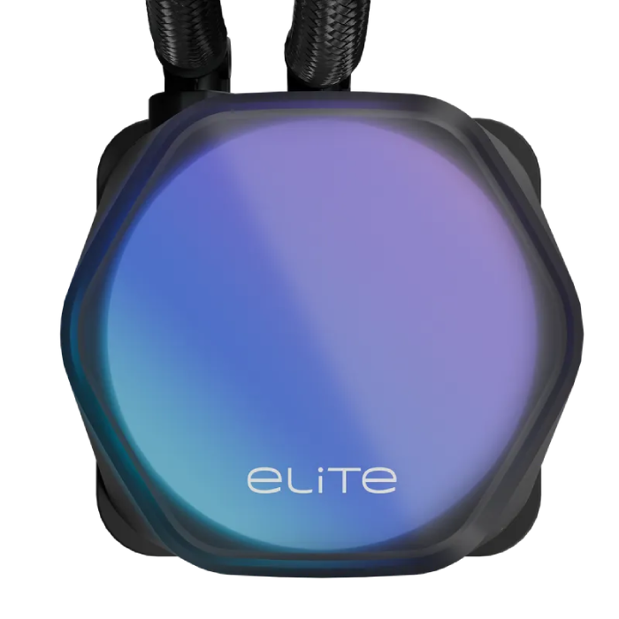 Cooler Master Elite Liquid 240mm ARGB Black CPU Liquid Cooler - 3