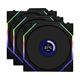Lian-Li Uni Fan TL WIRELESS LCD 120 REVERSE BLADE ARGB 3 PCS Pack Black Case Fan
