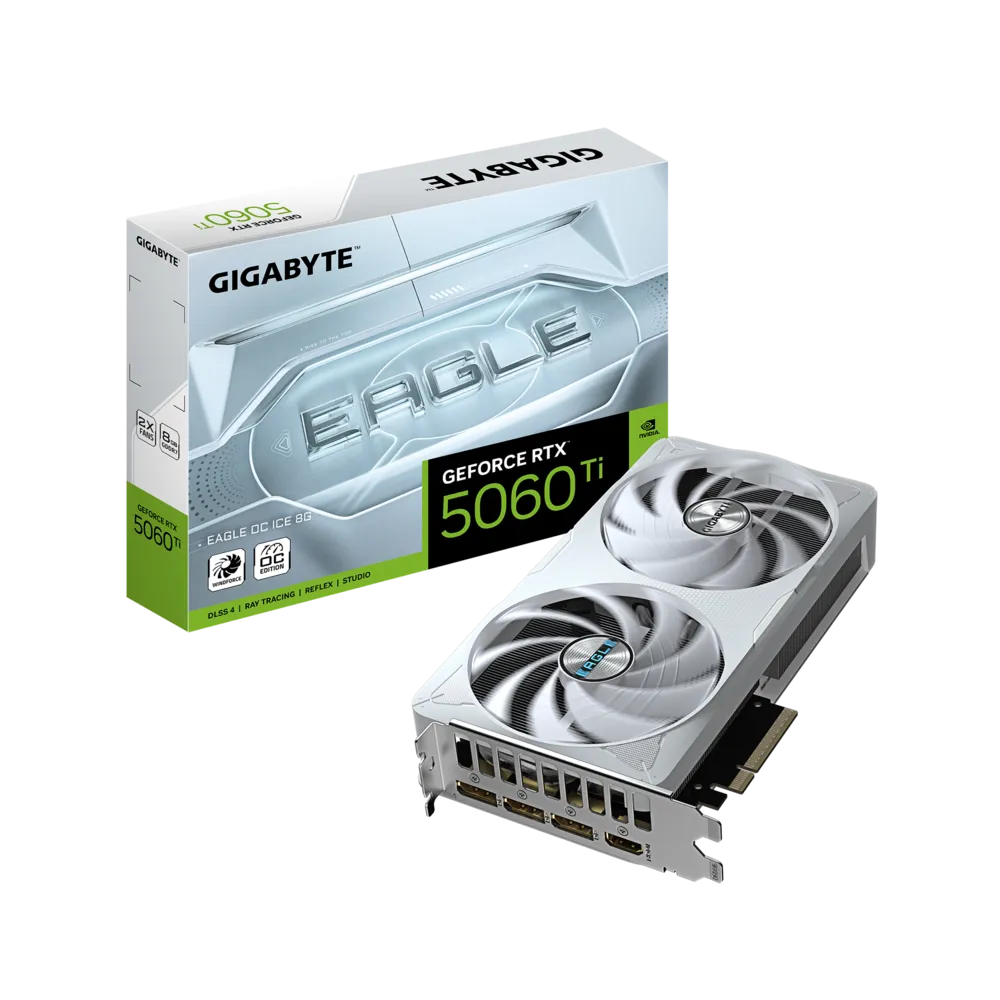 GigaByte GeForce RTX 5060 Ti EAGLE OC ICE 8GB GDDR7 Graphics Card
