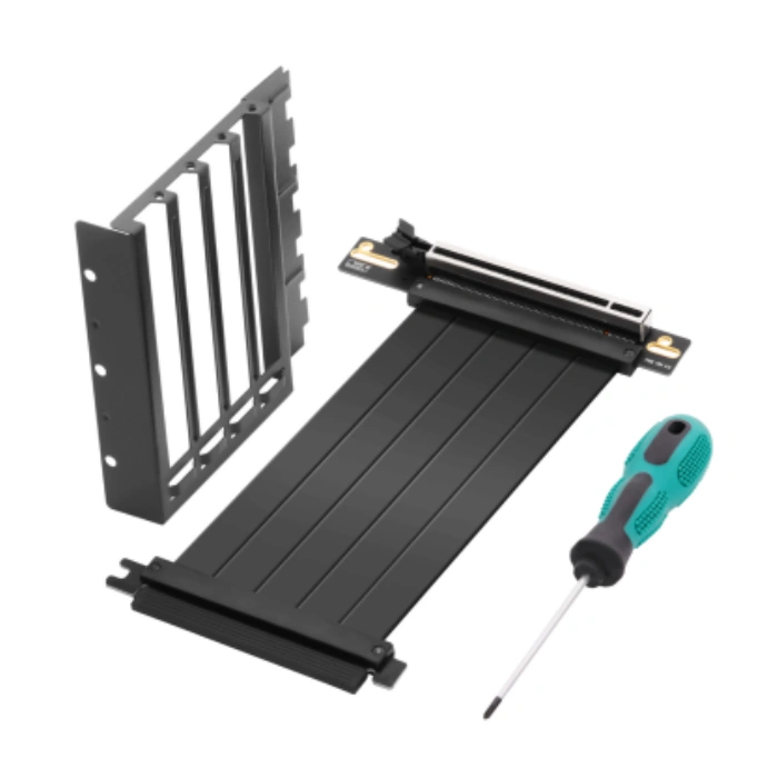 Green Vertical VGA Mounting Kit | PCI-E 4.0 x16 Riser Cable