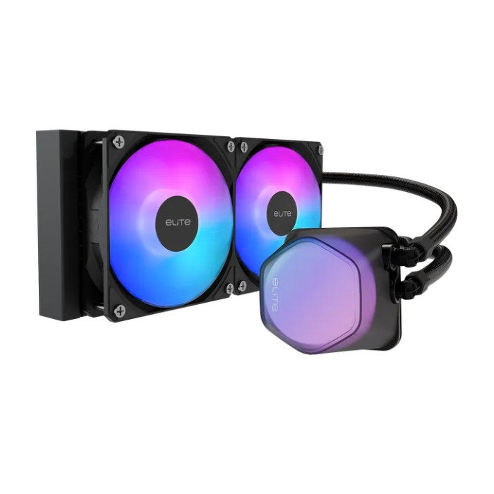 Cooler Master Elite Liquid 240mm ARGB Black CPU Liquid Cooler