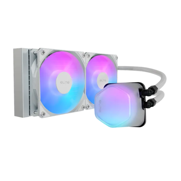 Cooler Master Elite Liquid 240mm ARGB White CPU Liquid Cooler