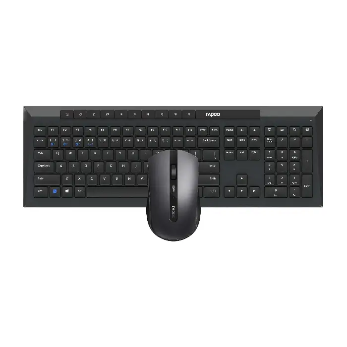 Rapoo 8210M Black Wireless Keyboard and Mouse With Persian Letters