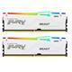 Kingston Fury Beast RGB White 64GB (2x32) 5200MHz Dual Channel DDR5 CL36 Desktop Ram