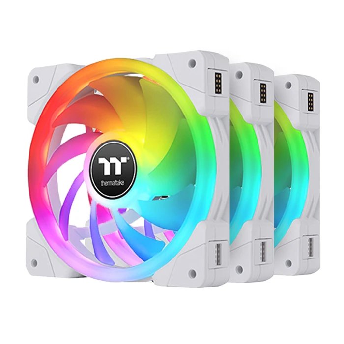 ThermalTake SWAFAN EX12 RGB PC Cooling Fan White TT Premium Edition (3-Fan Pack)