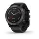 Garmin Fenix 6 Pro and Sapphire Editions Carbon Watch With Silicone Black Band 