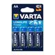 Varta Longlife Power 4AAA Half Pen Battery