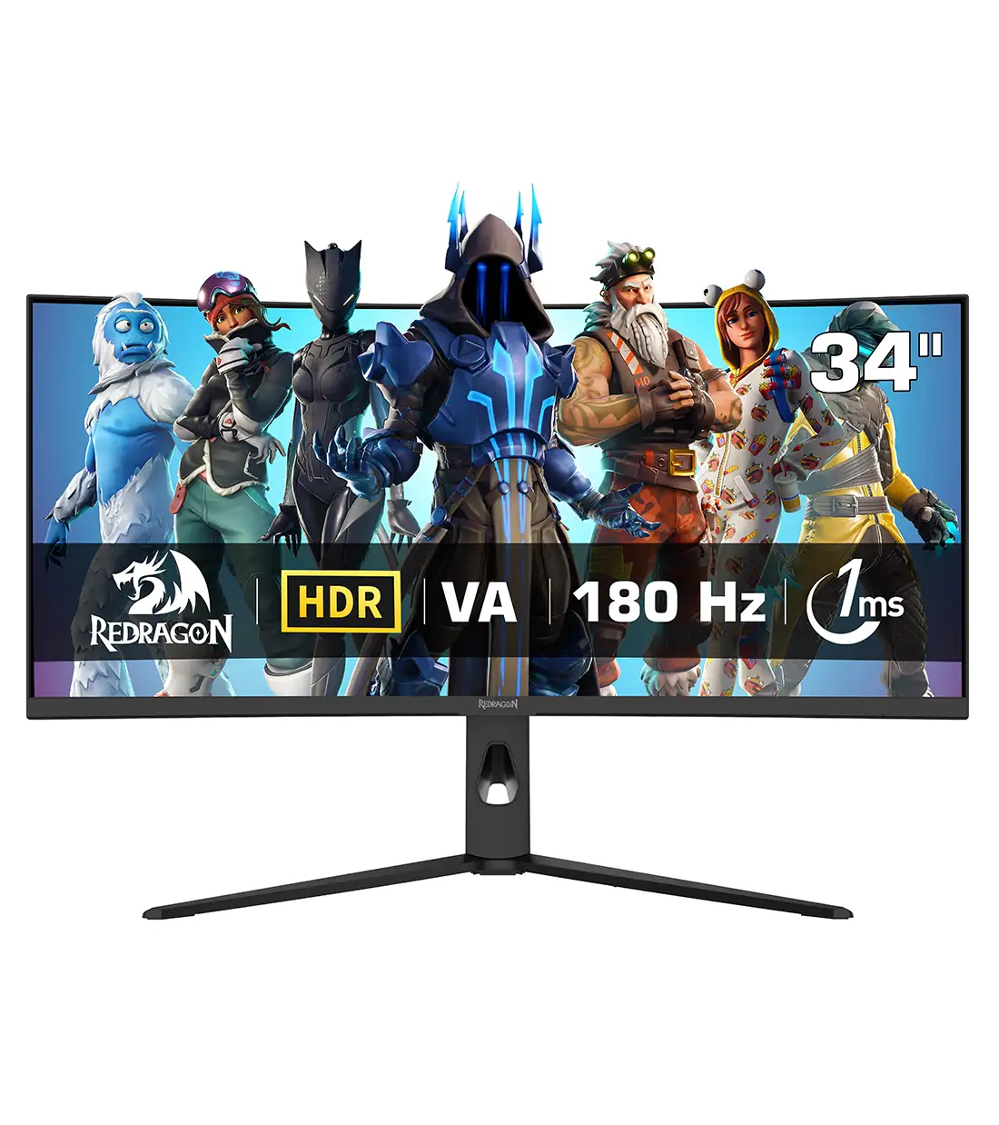Redragon GMQ3418RVC 34 Inch Full HD 1ms 180Mhz Gaming Monitor